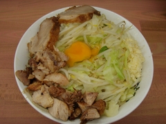 まぜそば+野菜、にんにくトッピング